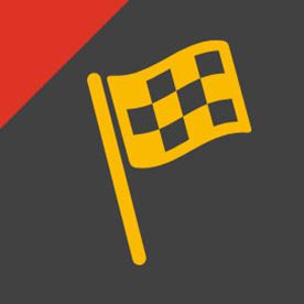 yellow flag icon on grey background