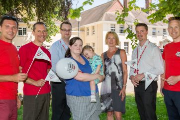 Ronald McDonald House supporters outside