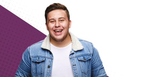How to Apply - HE - NEW male on purple background