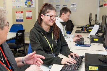 Learner using computer