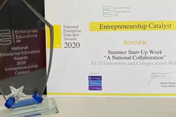 Entrepreneurship Catalyst award and certificate