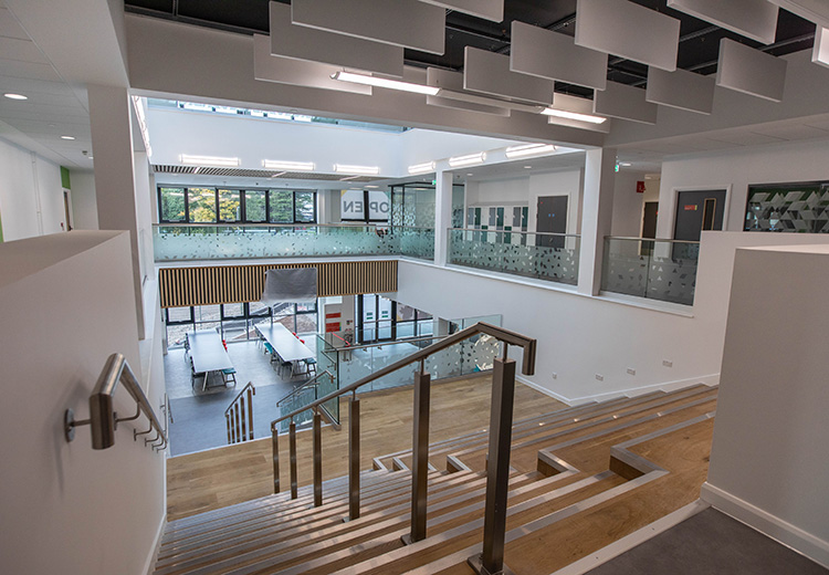 Torfaen Learning Zone stairway