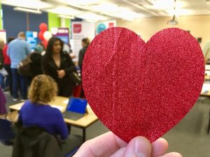 Red glitter heart