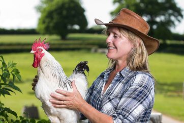 Kate Beavan with Rooster