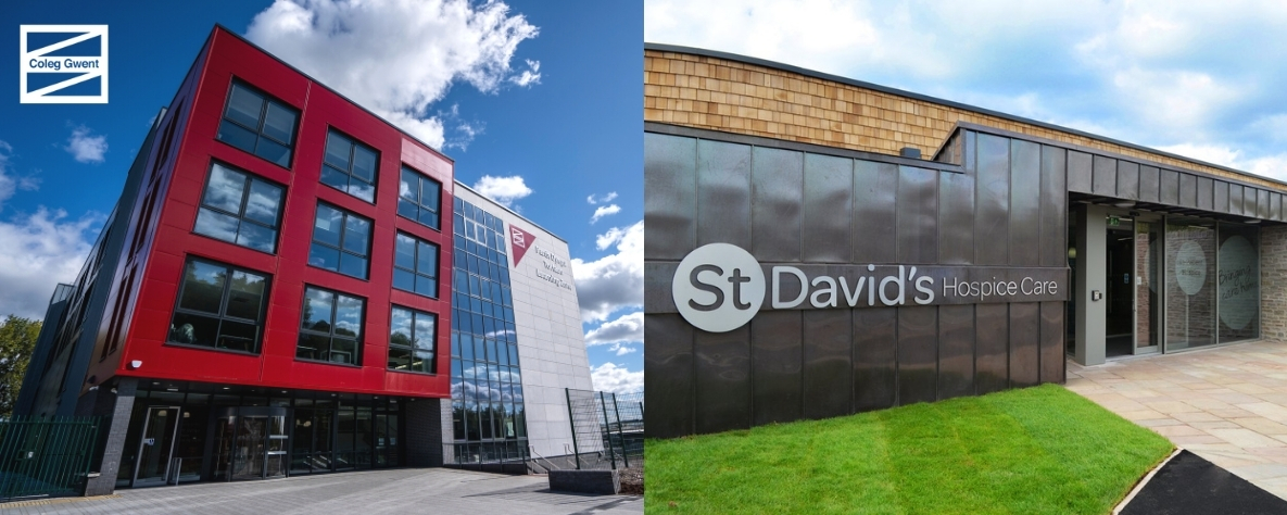 Coleg Gwent Torfaen Learning Zone and St Davids Hospice Care buildings