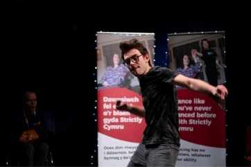 Matthew dancing at Strictly Cymru