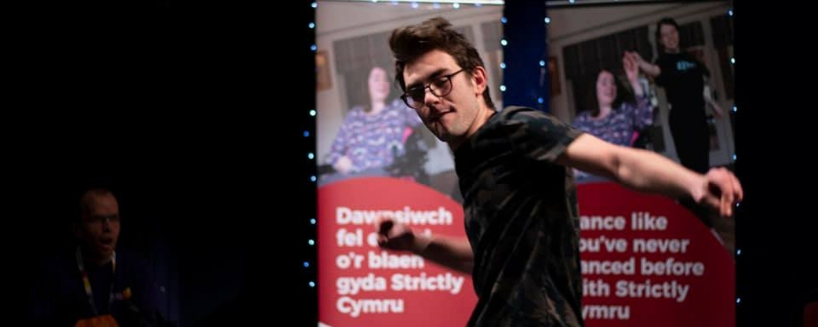 Matthew dancing at Strictly Cymru