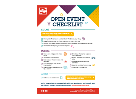 Open event checklist