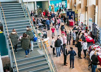 Visitors at open event