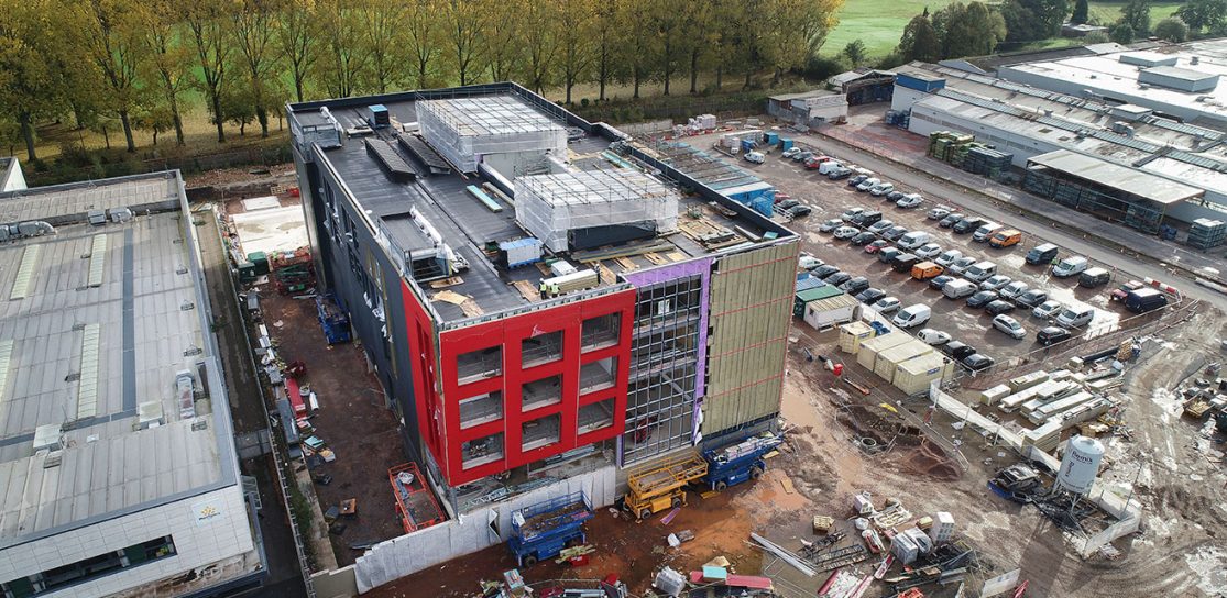 Torfaen Learning Zone building site aerial view
