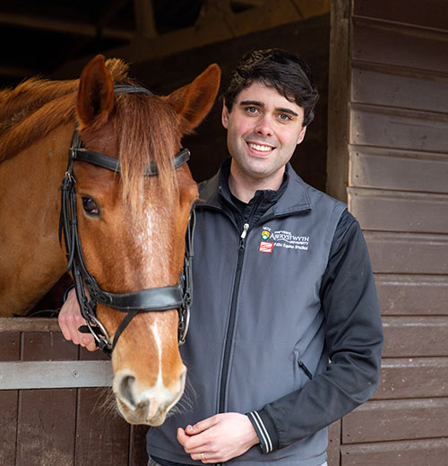 Jordan Whittaker with a horse