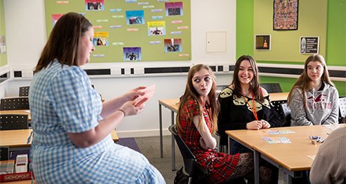 transition-platform-switch Teacher with learners