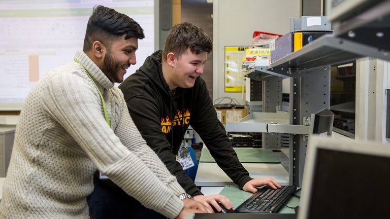 Learners using a computer