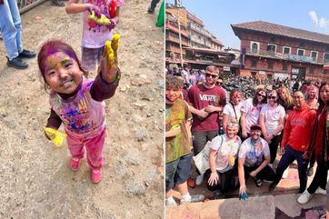 Students visit nepal to help underprivileged children