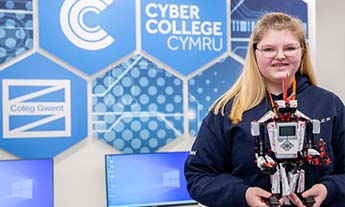 Cyber College Cymru student