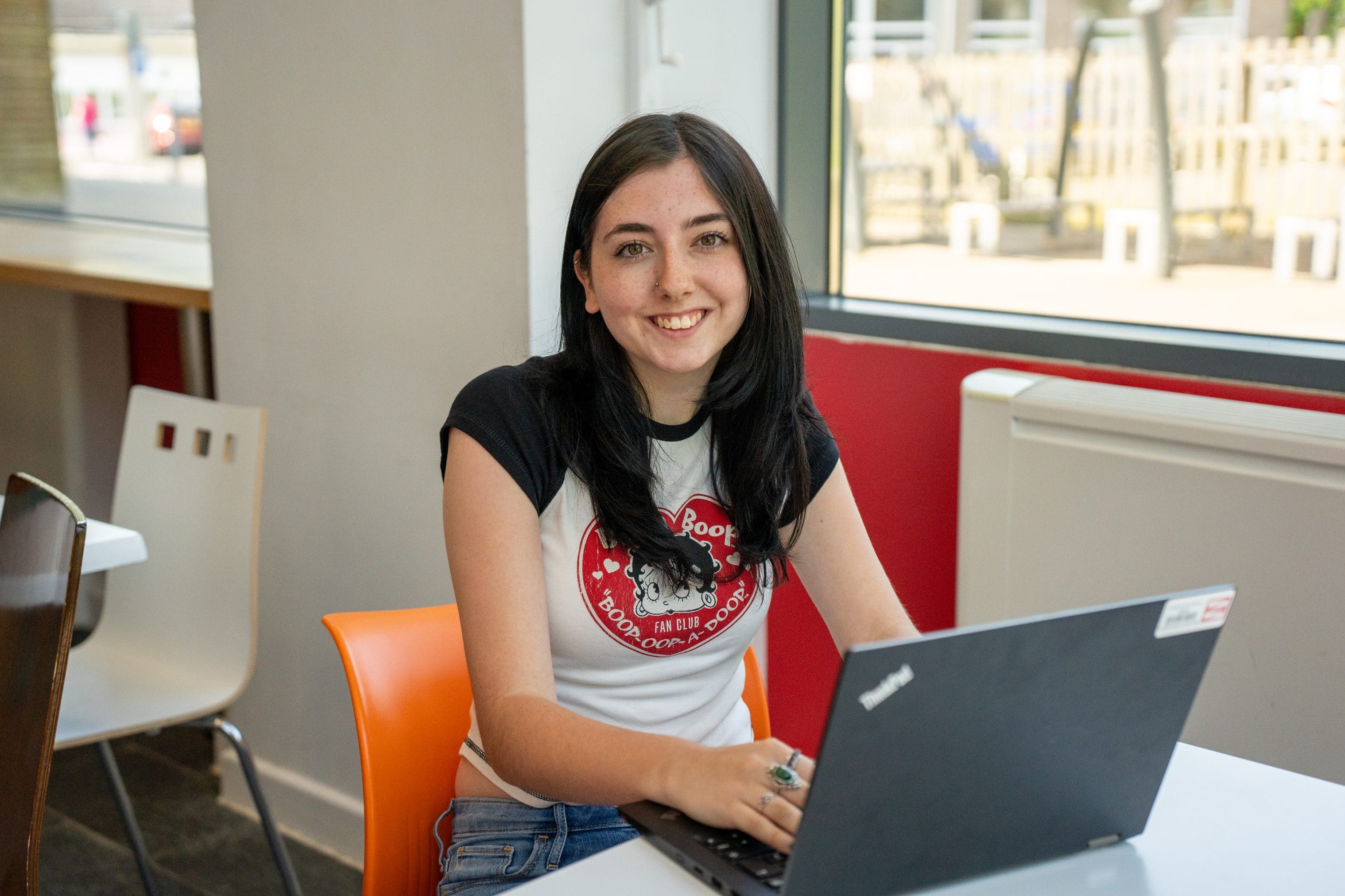 Learner on laptop