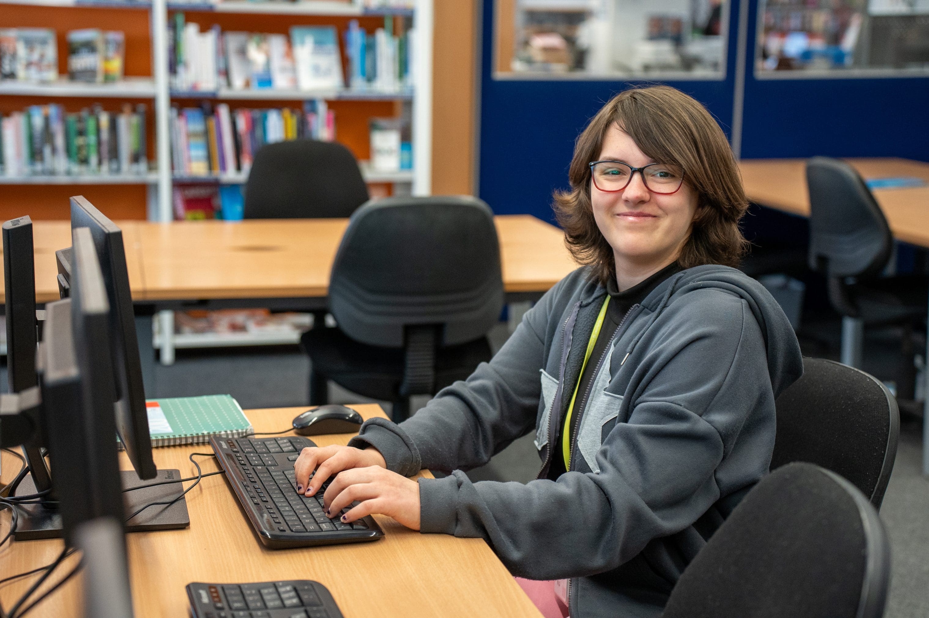 Learner on computer