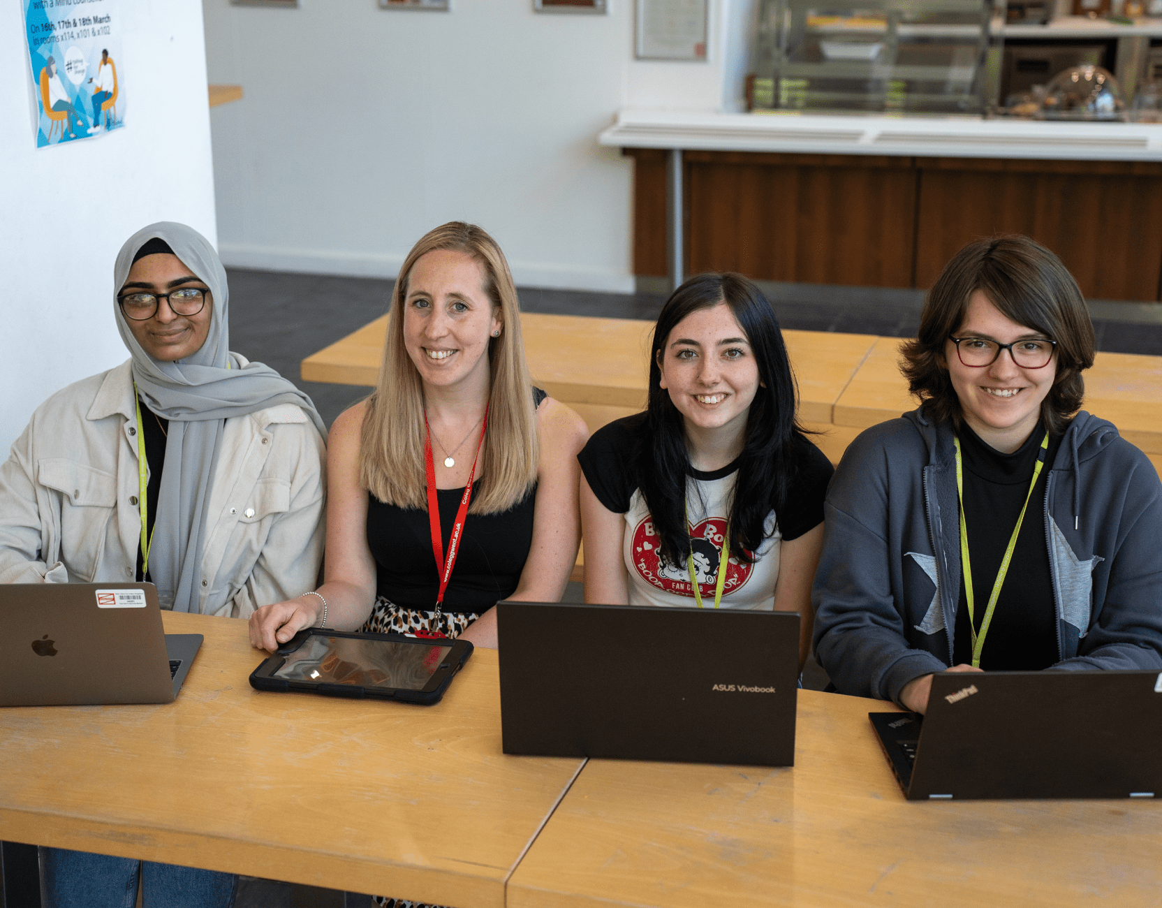 Learner and tutor on laptop