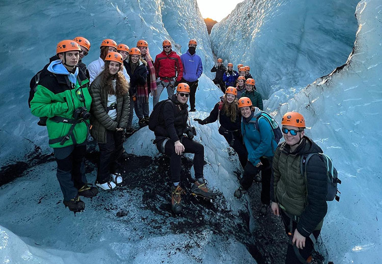 Coleg Gwent students in Iceland