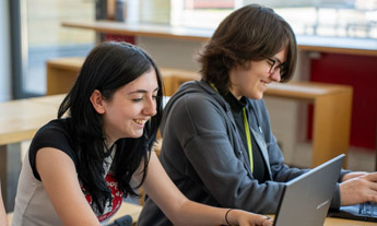 Students using laptops