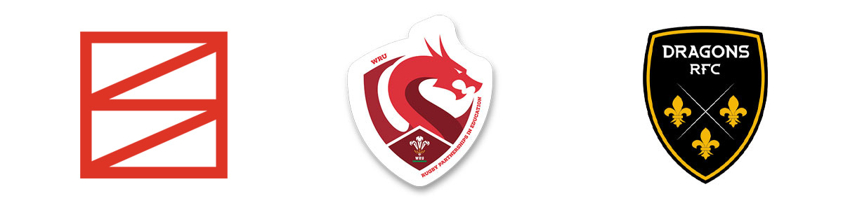 ŮŸ, WRU Partnerships in Education and Dragons logos