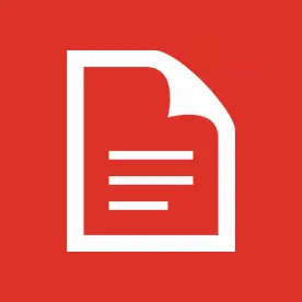 document icon on red background