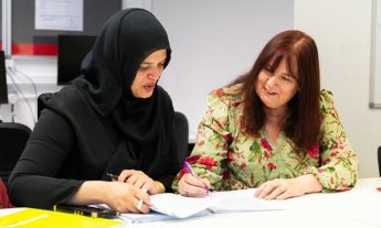 Part time learners in a classroom