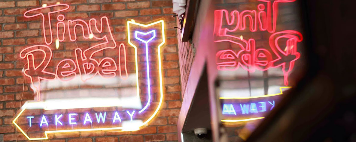 Tiny Rebel neon sign