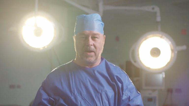 Paul in a hospital theatre