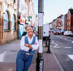 Coleg Gwent tutor outside Reach Hub