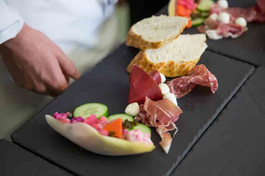 Food on tray