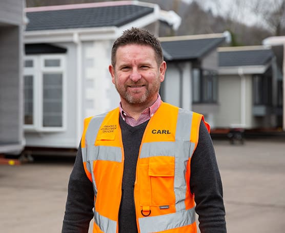 Business worker in high vis jacket